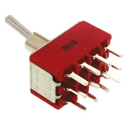 1 pcs - RS PRO Toggle Switch, PCB Mount, On-On-On, 4PDT, Through Hole Terminal