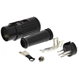 1 pcs - RS PRO 5 Pole Din Plug, 1A, 100 V ac, Push Lock, Male, Cable Mount