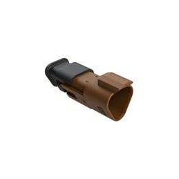 10 pcs : AT04-3P-SR01BRN - Automotive Connectors 3 Position, Receptacle, Pin, SR01 Strain Relief (Standard Seal), Brown Body