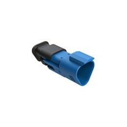 10 pcs : AT04-3P-SR01BLU - Automotive Connectors 3 Position, Receptacle, Pin, SR01 Strain Relief (Standard Seal), Blue Body