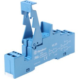 1 pcs - Finder 95 8 Pin 250V ac DIN Rail Relay Socket, for use with 40.52, 40.61, 44.52, 44.62, 40.51 Series Relay