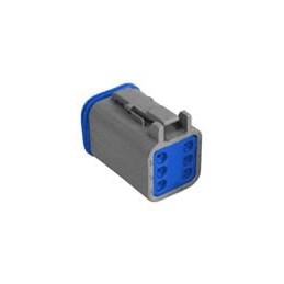 10 pcs : PX0100S06BK - Rectangular Mil Spec Connectors 6 Sckt Male Hsg Blk Rec Conn