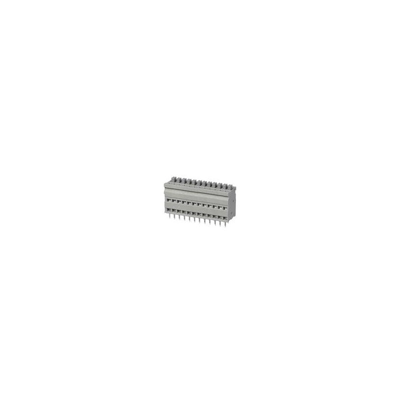 10 pcs : TBL009V-254-12GY-2GY - Fixed Terminal Blocks Terminal block, screwless, 2.54, Vertical, 12, Gray w Gray Button