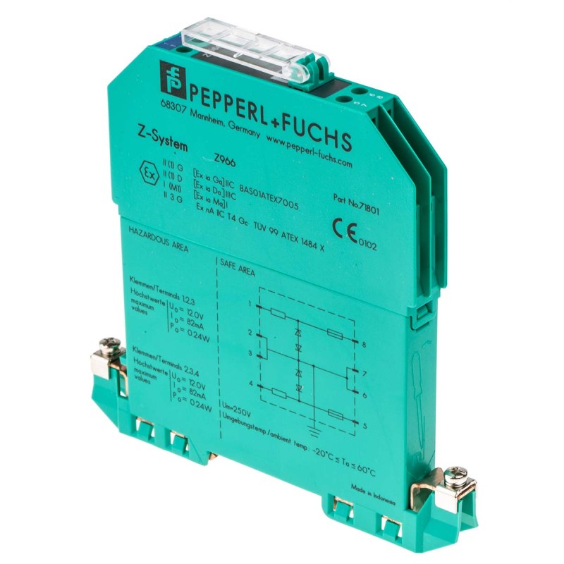 1 pcs - Pepperl + Fuchs 2 Channel Zener Barrier, ATEX