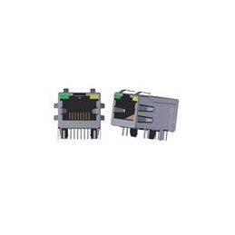 10 pcs : ARJM11C7-009-AB-EW2 - Modular Connectors / Ethernet Connectors RJ45 JACK W/MAG 1X1 100BASE-T