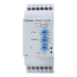 1 pcs - Crouzet Voltage Monitoring Relay, DPDT, 0.2 - 60 V, DIN Rail