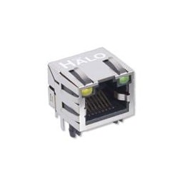 10 pcs : HCJT1-804SK-L12 - Modular Connectors / Ethernet Connectors Shielded 1X1 Tab Up RJ45 G/Y LED