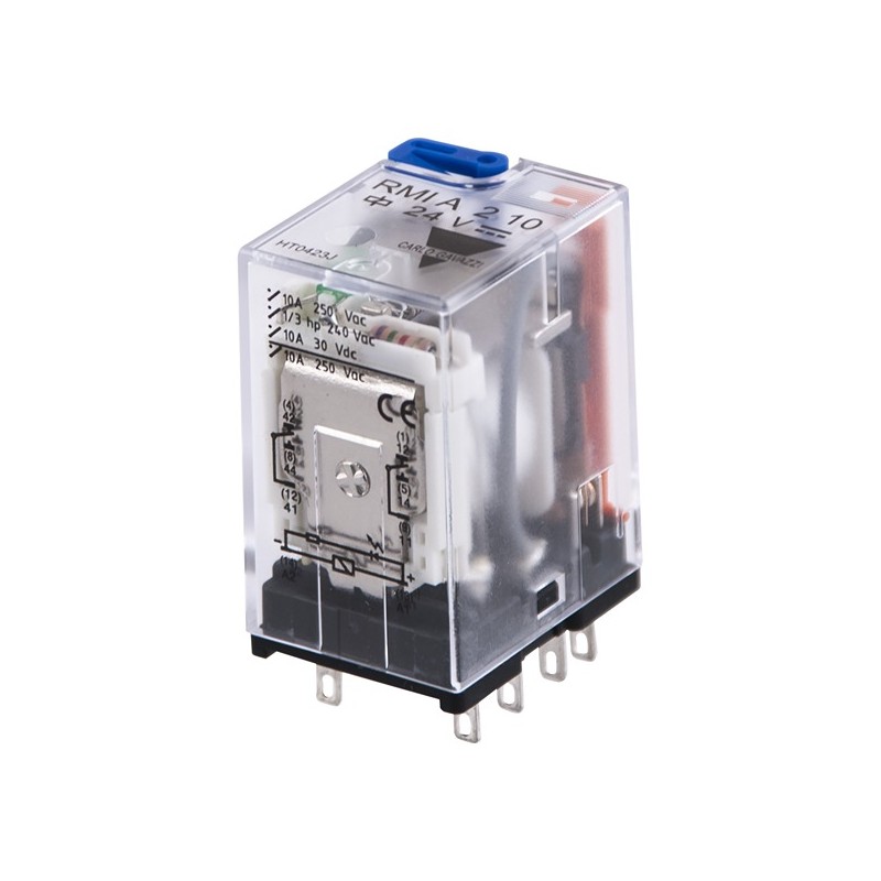 1 pcs - Carlo Gavazzi Plug In Power Relay, 24V dc Coil, 10A Switching Current, DPDT