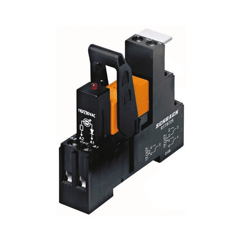 1 pcs - TE Connectivity RT Series Interface Relay, DIN Rail Mount, 24V dc Coil, SPDT, 1-Pole