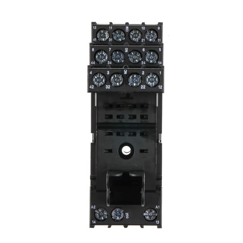 1 pcs - TE Connectivity 4 Pin 240V ac DIN Rail Relay Socket, for use with PT5 Series