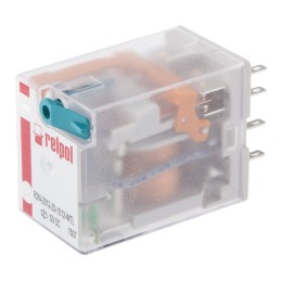 1 pcs - Relpol Plug In Power Relay, 12V dc Coil, 12A Switching Current, DPDT
