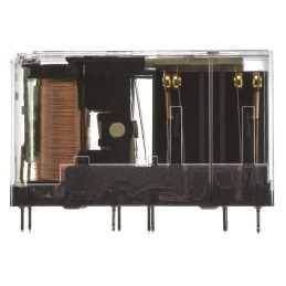 1 pcs - Panasonic PCB Mount Force Guided Relay, 24V dc Coil Voltage, 4 Pole, DPDT