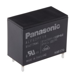 1 pcs - Panasonic PCB Mount Power Relay, 18V dc Coil, 31A Switching Current, SPST