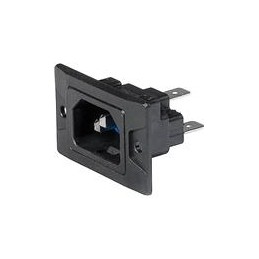 10 pcs : 3-137-753 - AC Power Entry Modules 6080 Connector Inlet 10A C14, with sealing IP20, PC I, white