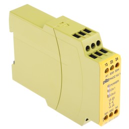1 pcs - Pilz Dual-Channel Safety Switch/Interlock Safety Relay, 24V ac/dc, 2 Safety Contacts