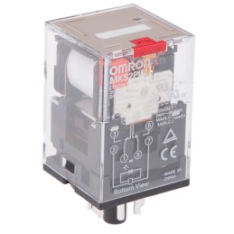 1 pcs - Omron Plug In Power Relay, 230V ac Coil, 10A Switching Current, DPDT