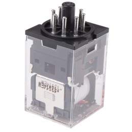 1 pcs - Omron Plug In Power Relay, 230V ac Coil, 10A Switching Current, DPDT