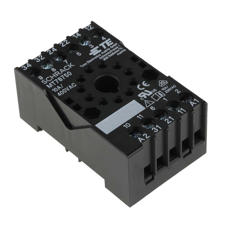 1 pcs - Relay Socket for use with MT Series 240V ac
