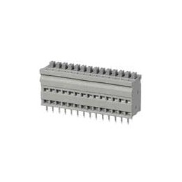 10 pcs : TBL009V-254-14GY-2GY - Fixed Terminal Blocks Terminal block, screwless, 2.54, Vertical, 14, Gray w Gray Button