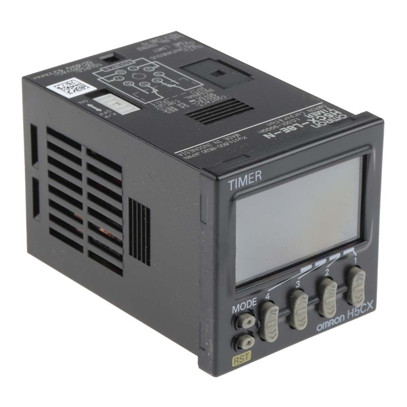 1 pcs - Omron H5CX Series Panel Mount Timer Relay, 100 - 240V ac, 1-Contact, 0.001 s - 9999h, SPDT