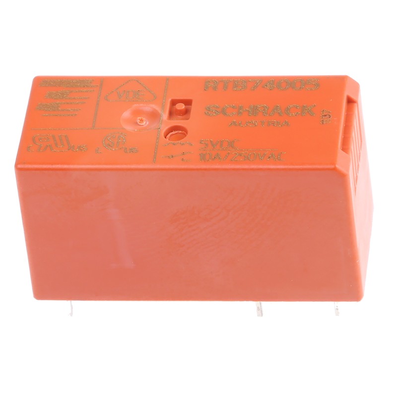 1 pcs - TE Connectivity SPDT PCB Mount Non-Latching Relay, 5V dc Coil 10 A