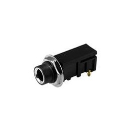 10 pcs : SJ-63053B - Phone Connectors audio jack, 6.35 mm, horizontal, 3 conductor, through hole, 1 switch, w/ nut