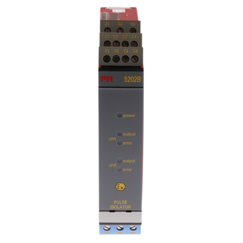 1 pcs - PR Electronics 2 Channel Galvanic Barrier, Pulse Isolator, Relay Output, ATEX, IECEx
