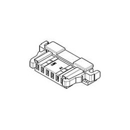 10 pcs : 104128-0610 - Lighting Connectors 1mm WtB Conn Housing SR 6P