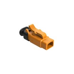 10 pcs : ATM06-2S-SR01OR - Automotive Connectors 2 Position, Plug, Socket, Strain Relief End Cap, Orange Body