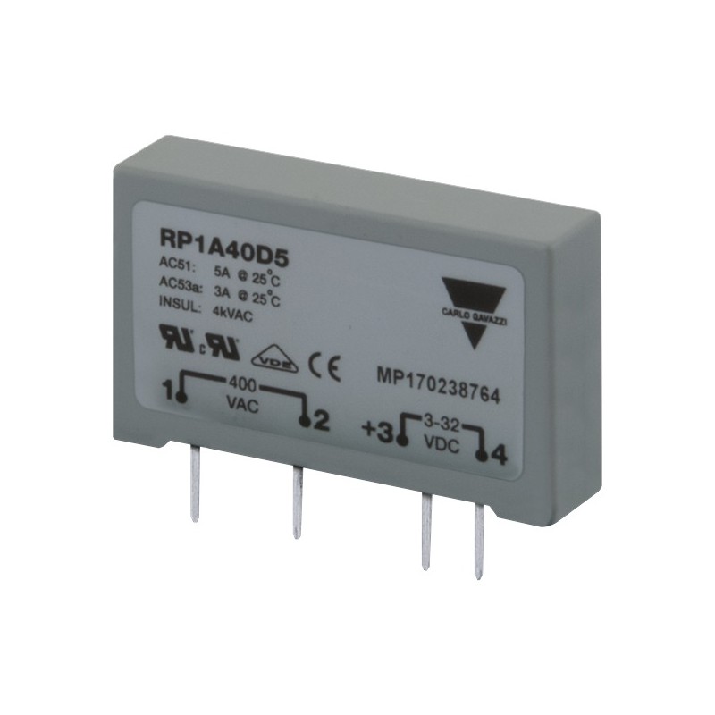 1 pcs - RP1 Series Solid State Relay, 3 A Load, PCB Mount, 230 V ac Load, 32 Vdc Control