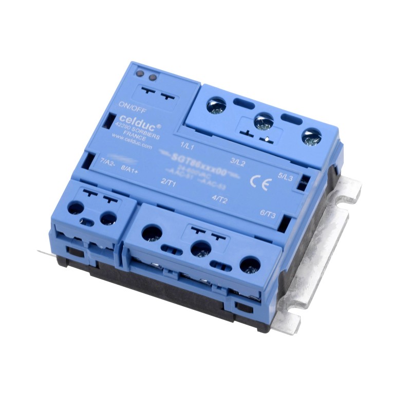 1 pcs - Celduc SGT Series Solid State Relay, 50 A Load, Chassis Mount, 640 Vrms Load, 255 V ac/dc Control