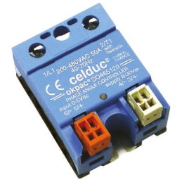 1 pcs - Celduc SO4 Series Solid State Relay, 50 A Load, Panel Mount, 480 V ac Load, 10 V dc Control