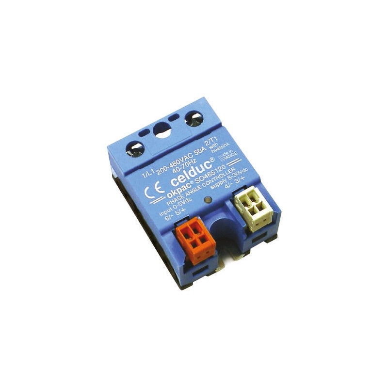 1 pcs - Celduc SO4 Series Solid State Relay, 50 A Load, Panel Mount, 480 V ac Load, 10 V dc Control