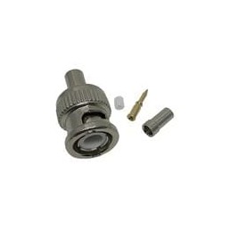 10 pcs : CPM-88-19 - RF Connectors / Coaxial Connectors CRIMP BNC PLUG