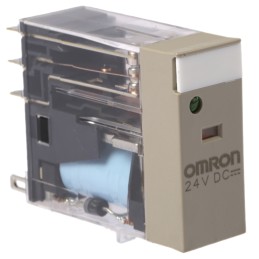 1 pcs - Omron Plug In Power Relay, 24V dc Coil, 5A Switching Current, DPDT
