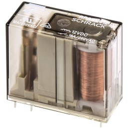 1 pcs - TE Connectivity PCB Mount Non-Latching Relay, 12V dc Coil, 16A Switching Current, SPST