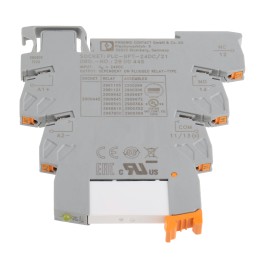 1 pcs - Phoenix Contact PLC-RPT- 24DC/21AU Series Interface Relay, DIN Rail Mount, 24V dc Coil, SPDT, 1-Pole