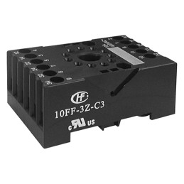 1 pcs - Hongfa Europe GMBH 11 Pin 250V ac DIN Rail Relay Socket, for use with HF10FF & HF10FH Series Relays