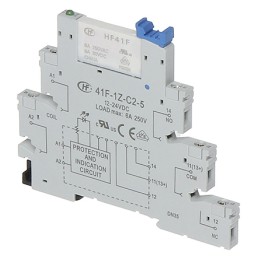 1 pcs - Hongfa Europe GMBH 41F DIN Rail Relay Socket