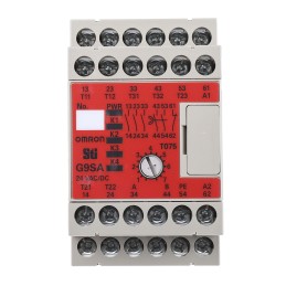 1 pcs - Omron Dual-Channel Emergency Stop Safety Relay, 24V ac/dc, 3 Safety Contacts