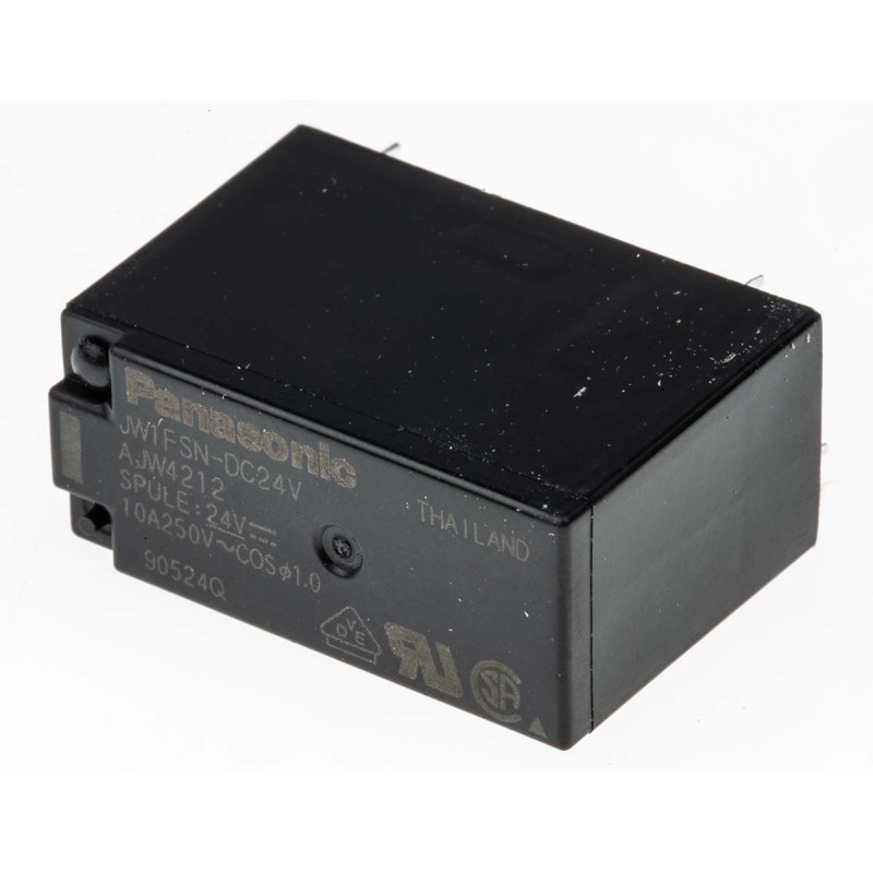 100 pcs - Panasonic PCB Mount Power Relay, 24V dc Coil, SPDT