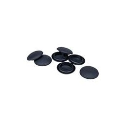 10 pcs : BPDE-30MM - Standard Circular Connector ERGONOMIC BUTTON PLUG WITH DOME HEAD FINISH BLACK .484X1.614X1.299