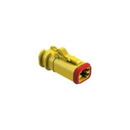 10 pcs : AT06-4S-OMYEL - Automotive Connectors 4 Pin Overmold Plug Socket, YELLOW