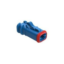 10 pcs : AT06-4S-OMBLU - Automotive Connectors 4 Pin Overmold Plug Socket, BLUE