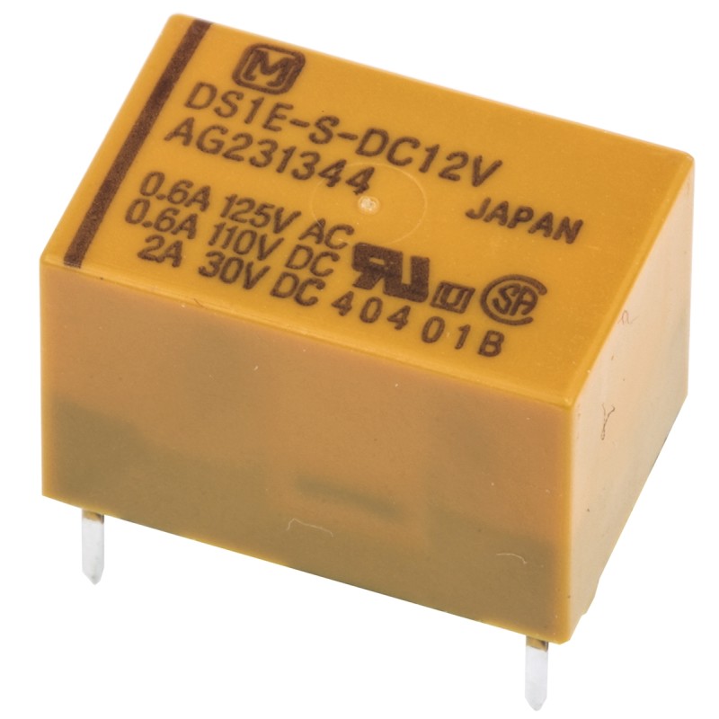 50 pcs - Panasonic PCB Mount Signal Relay, 12V dc Coil, 3A Switching Current, SPST