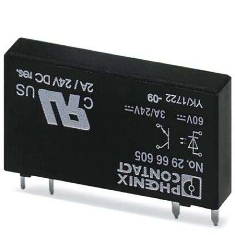 10 pcs - Phoenix Contact OPT-60DC/ 24DC/ 2 Series Solid State Relay, DIN Rail Mount, 72 V dc Load