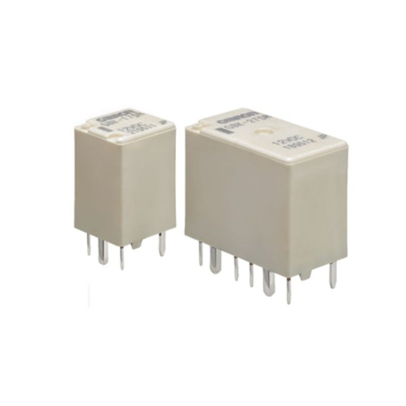 100 pcs - Omron PCB Mount Power Relay, 5V dc Coil, 5A Switching Current, SPST