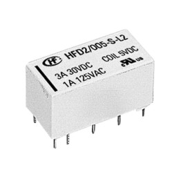 2 pcs - Hongfa Europe GMBH PCB Mount Latching Signal Relay, 12V dc Coil, 3A Switching Current, DPDT