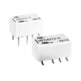 2 pcs - Hongfa Europe GMBH PCB Mount Signal Relay, 5V dc Coil, 2A Switching Current, DPDT