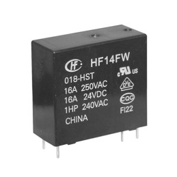 2 pcs - Hongfa Europe GMBH PCB Mount Power Relay, 5V dc Coil, 20A Switching Current, SPDT